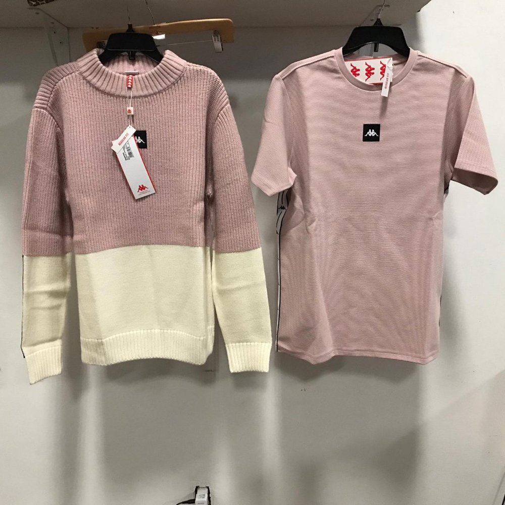 NWT KAPPA KNIT 2pc Set of Sweater & Tee top T Shirt L JPN BISAU